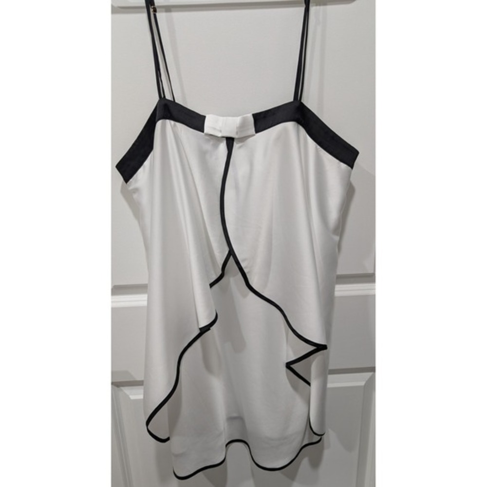 Kate Spade New York Dream A Little Dream Black Trim Ruffle‎ Sleep Tank Top XL